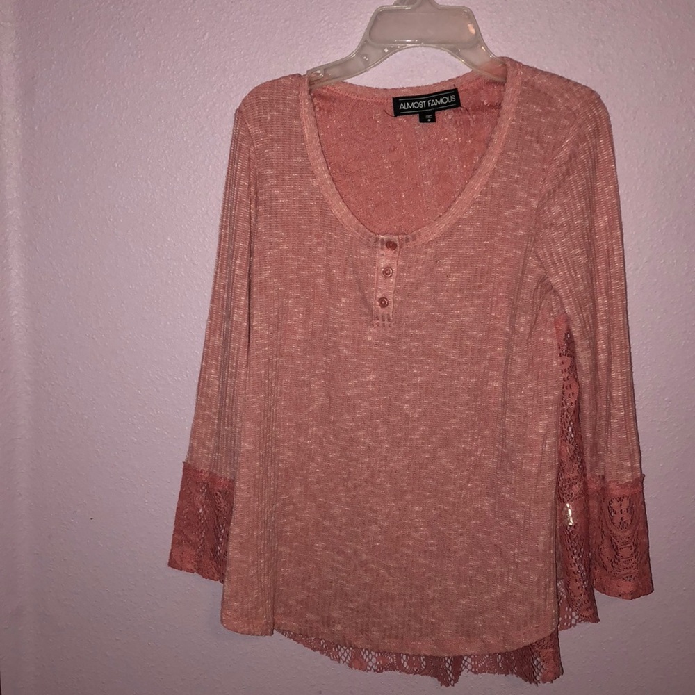 Pink lace shirt
